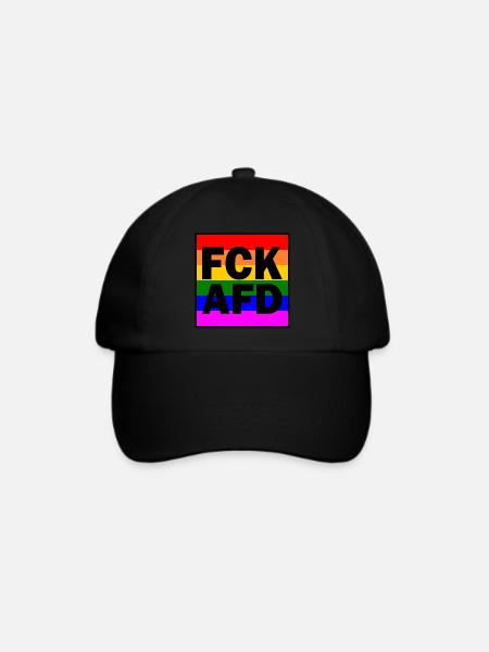 Fck afd - Baseballkappe - Schwarz/Schwarz