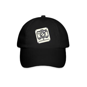 Keine Kamera erlaubt Icon-Design - Baseballkappe - Schwarz/Schwarz - Vorne