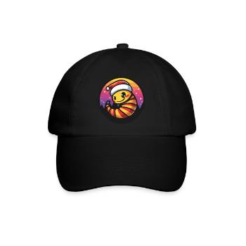 Wurm Weihnachten X-Mas - Baseballkappe - Schwarz/Schwarz - Vorne