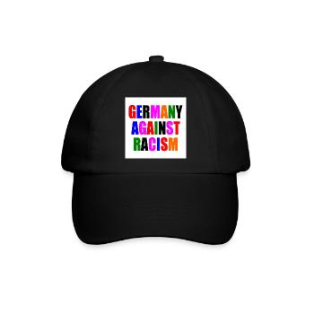 Germany against racism - Baseballkappe - Schwarz/Schwarz - Vorne