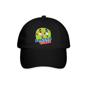 Soccer Girls - Baseballkappe - Schwarz/Schwarz - Vorne