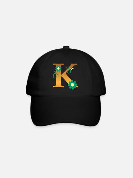 K - Baseballkappe - Schwarz/Schwarz