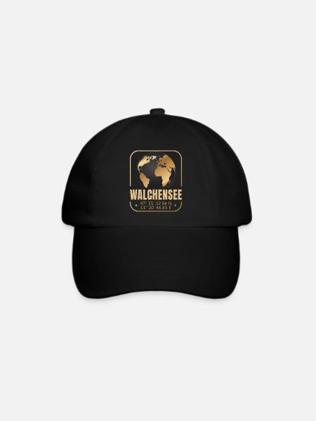 Walchensee - Baseballkappe - Schwarz/Schwarz