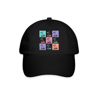 Kirschen Bunte Sommerfarben - Baseballkappe - Schwarz/Schwarz - Vorne