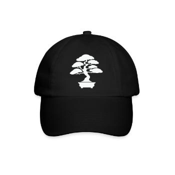 Zen Bonsai Silhouette - Baseballkappe - Schwarz/Schwarz - Vorne