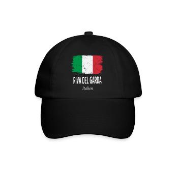 Riva del Garda - Baseballkappe - Schwarz/Schwarz - Vorne