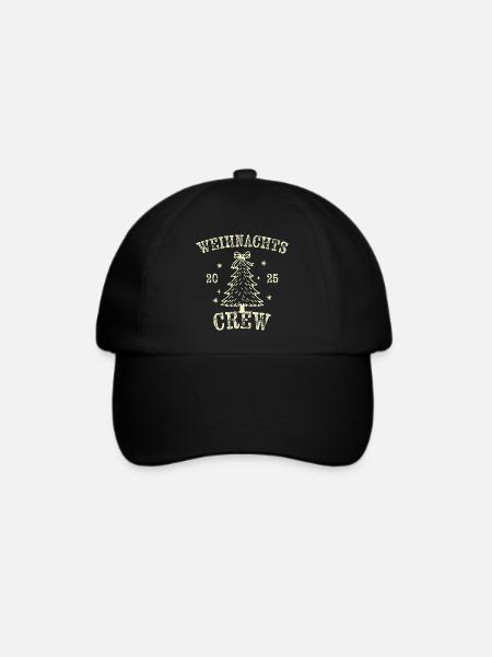 Weihnachtscrew 2025 - Baseballkappe - Schwarz/Schwarz