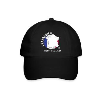 Montpellier - Baseballkappe - Schwarz/Schwarz - Vorne