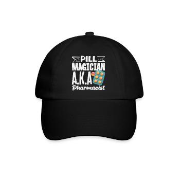 Apotheker Pharmazeutisch-technischer - Baseballkappe - Schwarz/Schwarz - Vorne