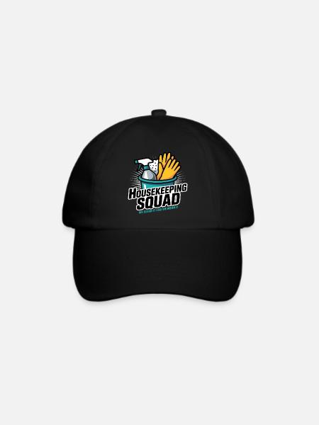 Lustiges Putzen Design - Baseballkappe - Schwarz/Schwarz