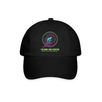 Radabenteuer: Neon Spiral - Baseballkappe - Schwarz/Schwarz - Vorne