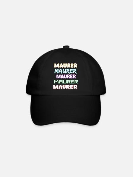 Beruf Maurer - Baseballkappe - Schwarz/Schwarz