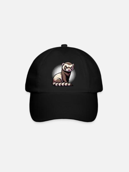 Frettchen Frettchenhalter Frettchenbesitzer - Baseballkappe - Schwarz/Schwarz