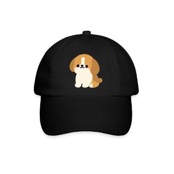 Charmanter Spaniel - Baseballkappe - Schwarz/Schwarz - Vorne