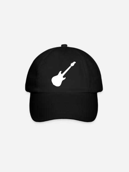 Gitarre Musik Geschenk Musiker - Baseballkappe - Schwarz/Schwarz