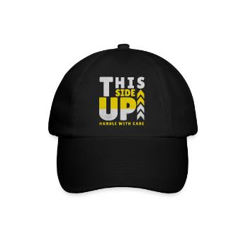 THIS SIDE UP  - Baseballkappe - Schwarz/Schwarz - Vorne
