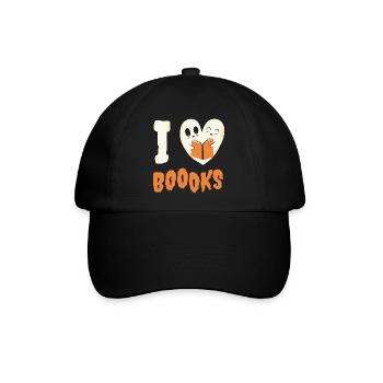 Ich liebe Boooks - Baseballkappe - Schwarz/Schwarz - Vorne