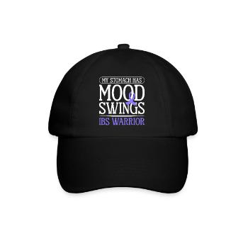Reizdarm Alltag - Bauch mit Laune - Baseballkappe - Schwarz/Schwarz - Vorne