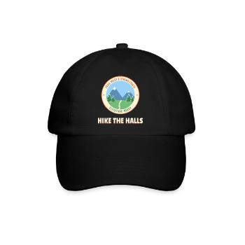 Wandern Sie den Halls Christmas Hiking Mountain Trail - Baseballkappe - Schwarz/Schwarz - Vorne