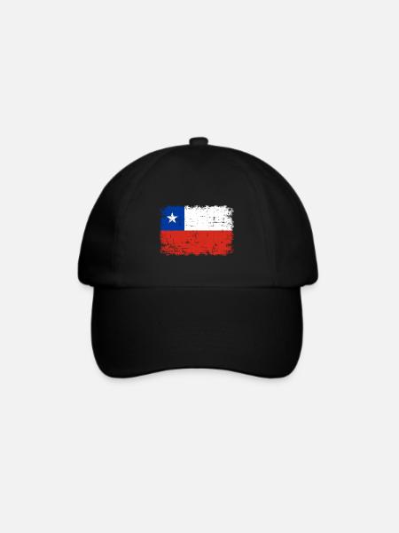 Chile - Baseballkappe - Schwarz/Schwarz