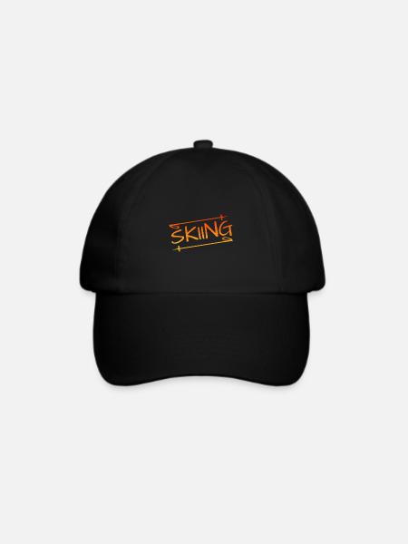 Ski skiing - Baseballkappe - Schwarz/Schwarz