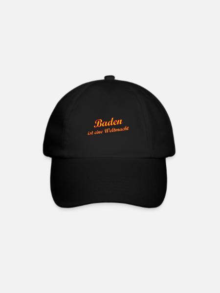 Die Badner Weltmacht - Baseballkappe - Schwarz/Schwarz