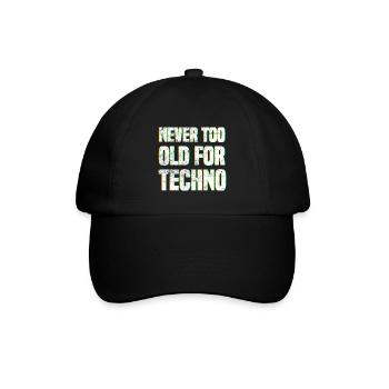 Techno Spruch - Baseballkappe - Schwarz/Schwarz - Vorne