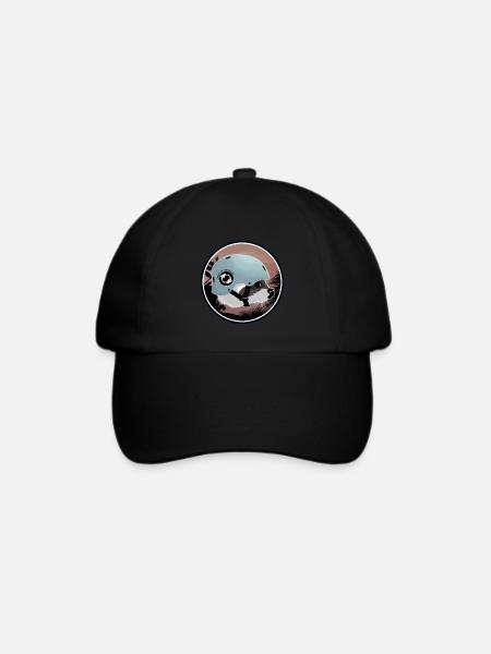 Surfing Waschbär - Baseballkappe - Schwarz/Schwarz