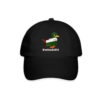 Medikamente Ente - Baseballkappe - Schwarz/Schwarz - Vorne