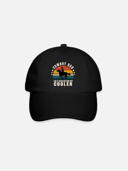 Cowboy-Vater. Cowboy - Baseballkappe - Schwarz/Schwarz