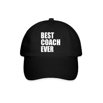 Best coach ever - Baseballkappe - Schwarz/Schwarz - Vorne