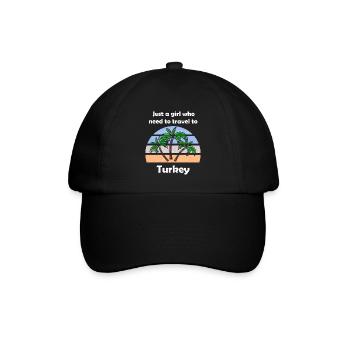 Tourist in der Türkei - Baseballkappe - Schwarz/Schwarz - Vorne