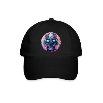 Cyber Roboter - Baseballkappe - Schwarz/Schwarz - Vorne