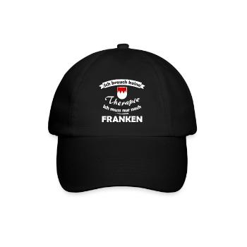 Heimweh nach dem schönen Franken - Baseballkappe - Schwarz/Schwarz - Vorne
