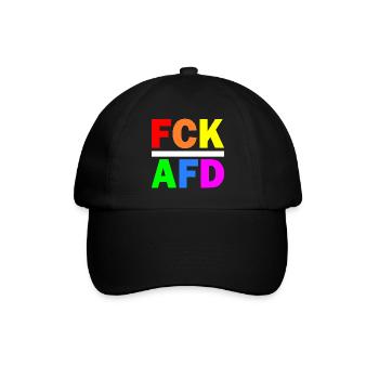 Fck afd - Baseballkappe - Schwarz/Schwarz - Vorne