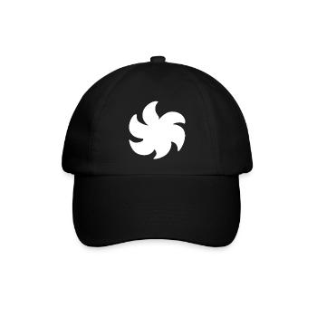 pflanze form symbol symbol blume - Baseballkappe - Schwarz/Schwarz - Vorne