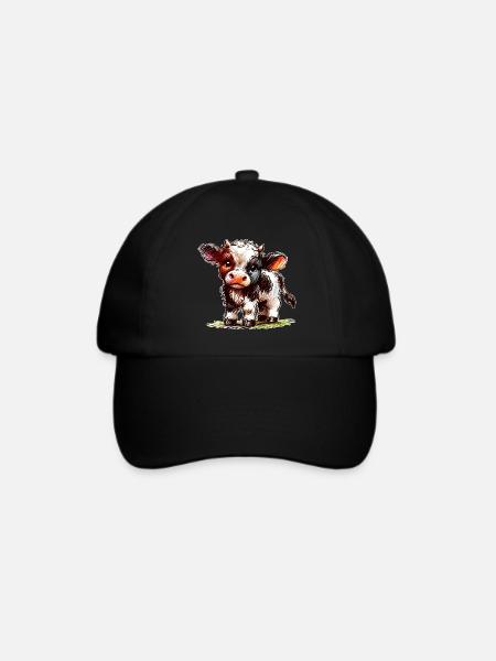 Kalb - Baseballkappe - Schwarz/Schwarz