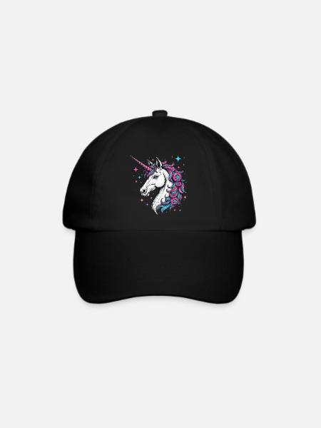 Zauberhaftes Einhorn 01 - Baseballkappe - Schwarz/Schwarz