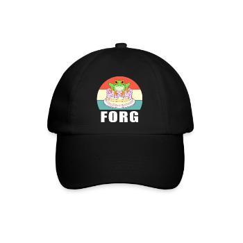 Frosch Laubfrosch - Baseballkappe - Schwarz/Schwarz - Vorne