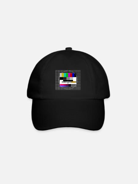 Testbild Retro Vintage - Baseballkappe - Schwarz/Schwarz