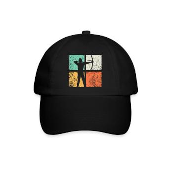 Bogenschütze - Baseballkappe - Schwarz/Schwarz - Vorne