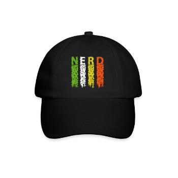 Nerd Computerfreak Geschenkidee - Baseballkappe - Schwarz/Schwarz - Vorne