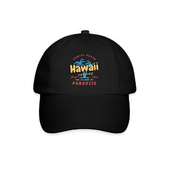 Venice Beach Hawaii - Great Vibes - Baseballkappe - Schwarz/Schwarz - Vorne