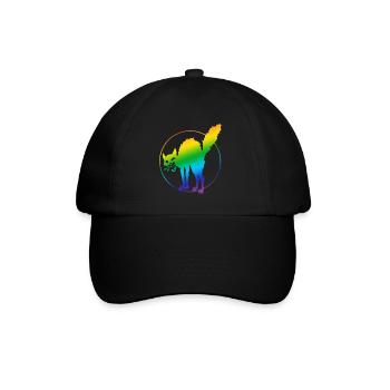 Anarchie Katze LGBT - Baseballkappe - Schwarz/Schwarz - Vorne