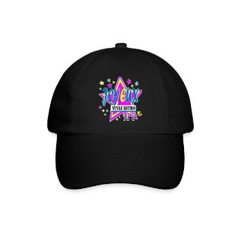 Freude im Retro-90er-Stil - Baseballkappe - Schwarz/Schwarz - Vorne