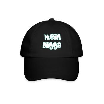 Moin Digga - Baseballkappe - Schwarz/Schwarz - Vorne