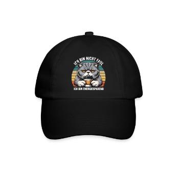 Ich Bin Nicht Faul Britisch Kurzhaar Katze Katzen - Baseballkappe - Schwarz/Schwarz - Vorne
