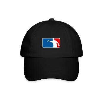 Petanque Boule Logo Major League USA France Style - Baseballkappe - Schwarz/Schwarz - Vorne