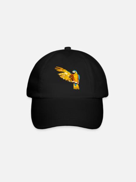 Papagei Polygon Vogel - Baseballkappe - Schwarz/Schwarz