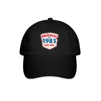 1983 Blechschild - limeted edition - Vintage - Baseballkappe - Schwarz/Schwarz - Vorne